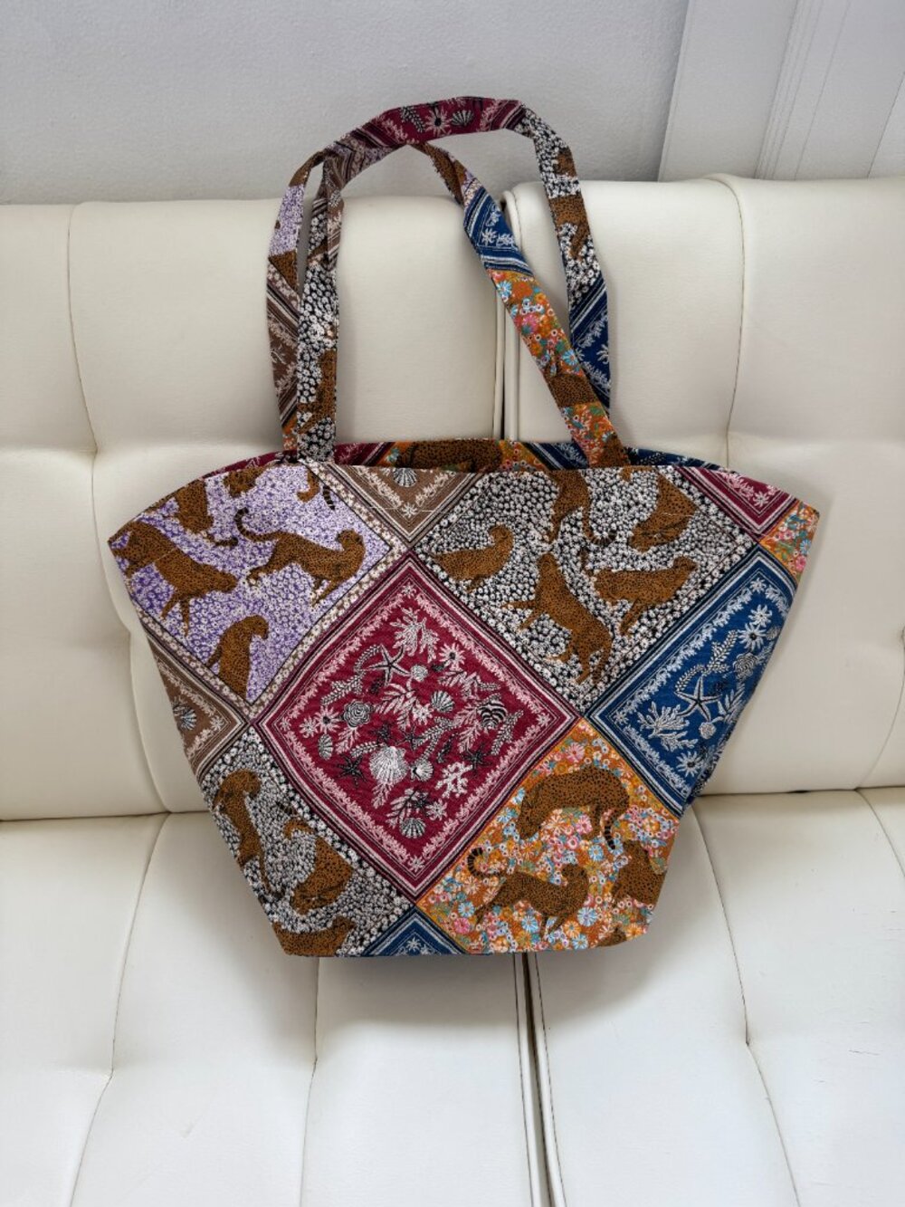 Sézane x Inouï Editions limited edition animal jaguar seashells cotton tote NWOT - Picture 2 of 7